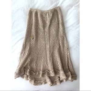 Vintage Oscar de la Renta crochet skirt